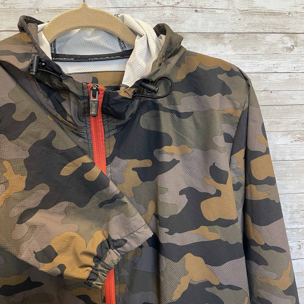 Dickies Performance System Mens‎ M Jacket Camouflage & Orange Hooded Lightweight